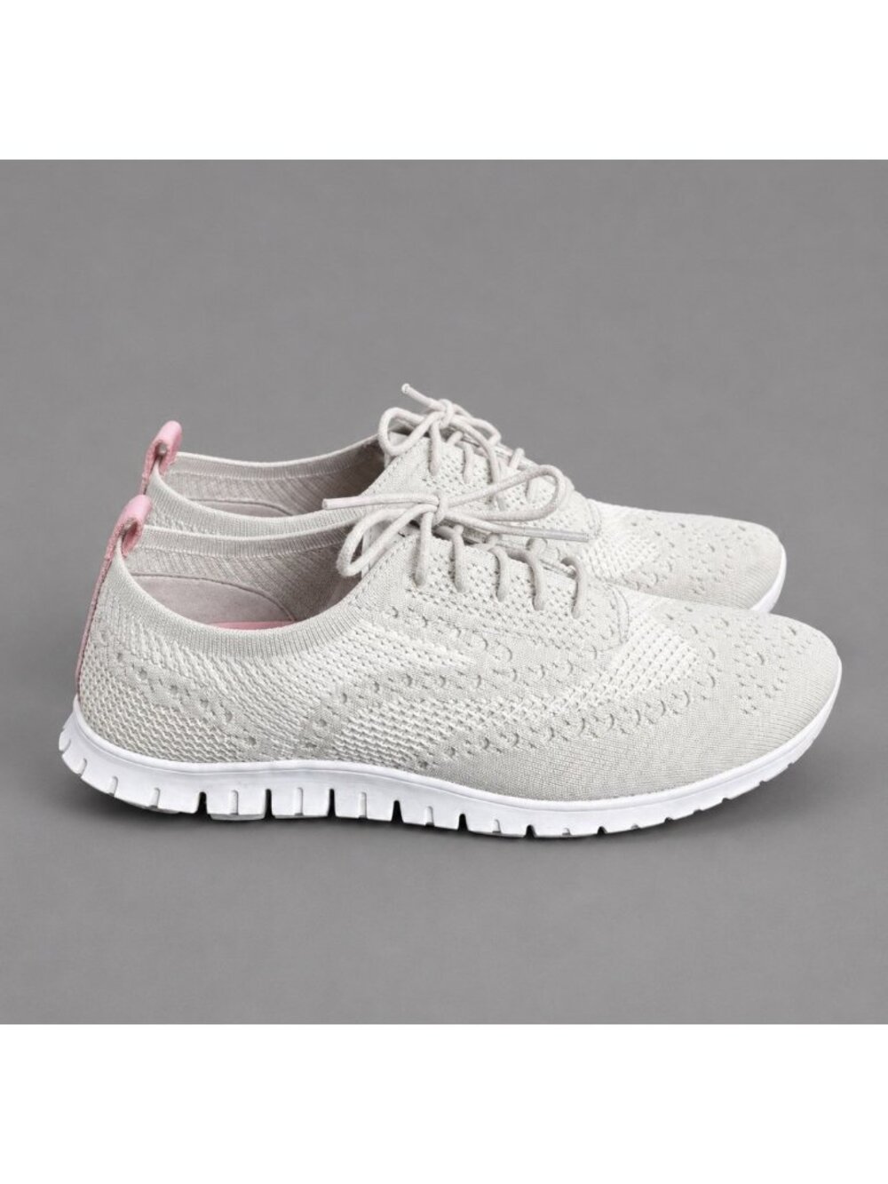 COLE HAAN Zerogrand Womens Size 8.5B Stitchlite Oxford Shoes Light Gray